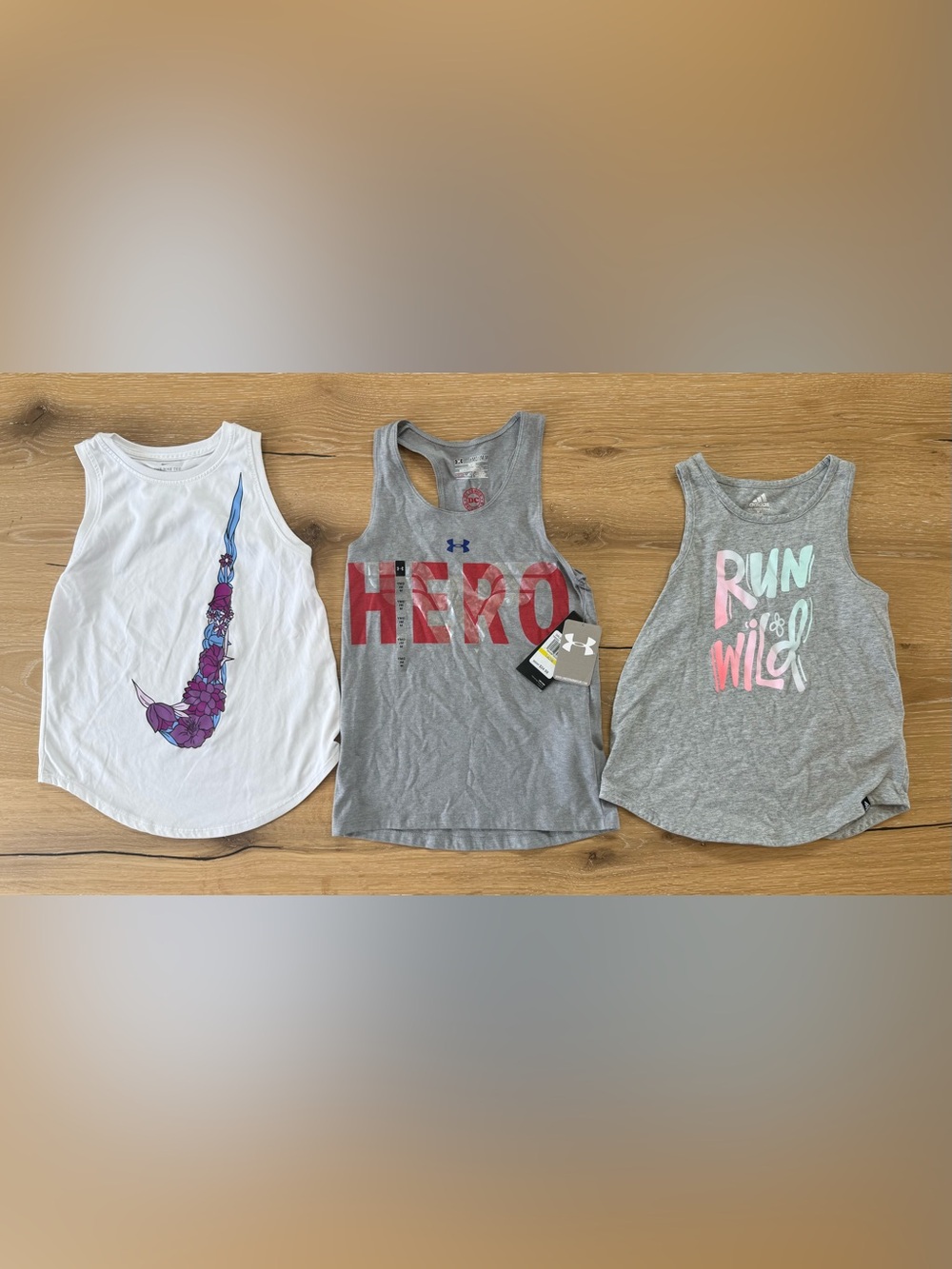 3 Girls athletic tank tops